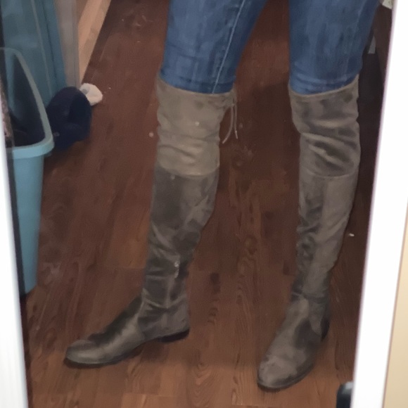 Taupe over the knee boots - Picture 7 of 7